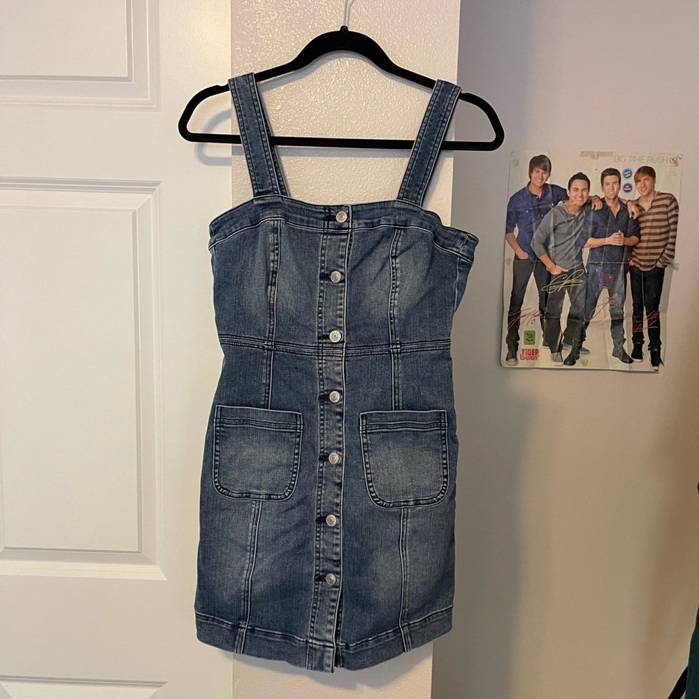 American Eagle Denim Overall Dress